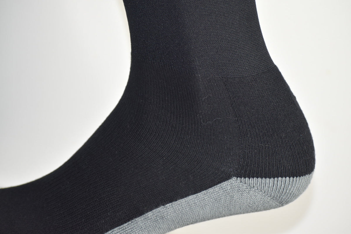 Comfort Hybrid Soccer Socks Black/Royal | Waly’s Waly's