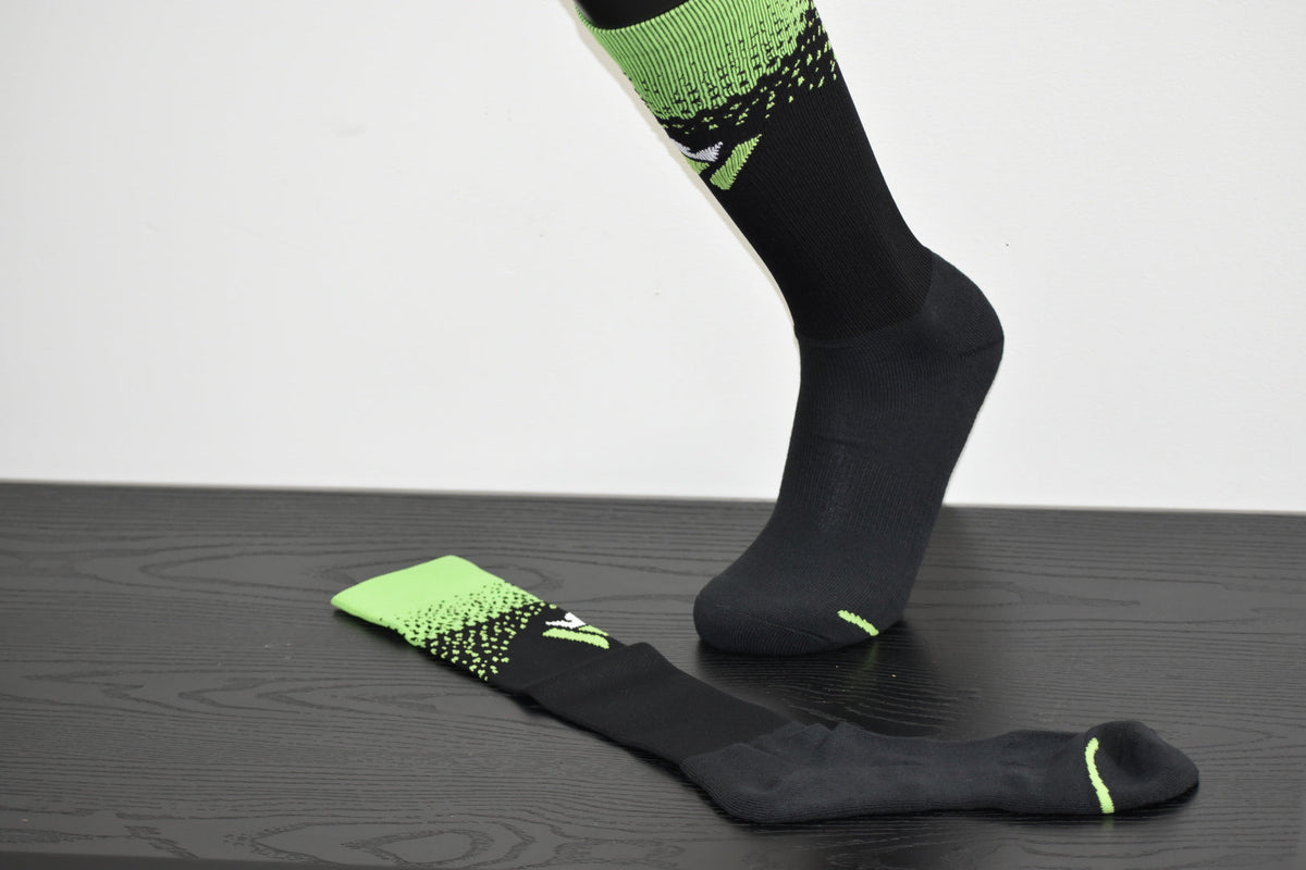 Coolmax Soccer Socks Neon Black Fade | Waly’s Waly's