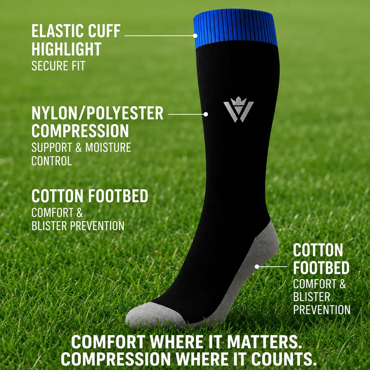Waly's soccer sock product detail
