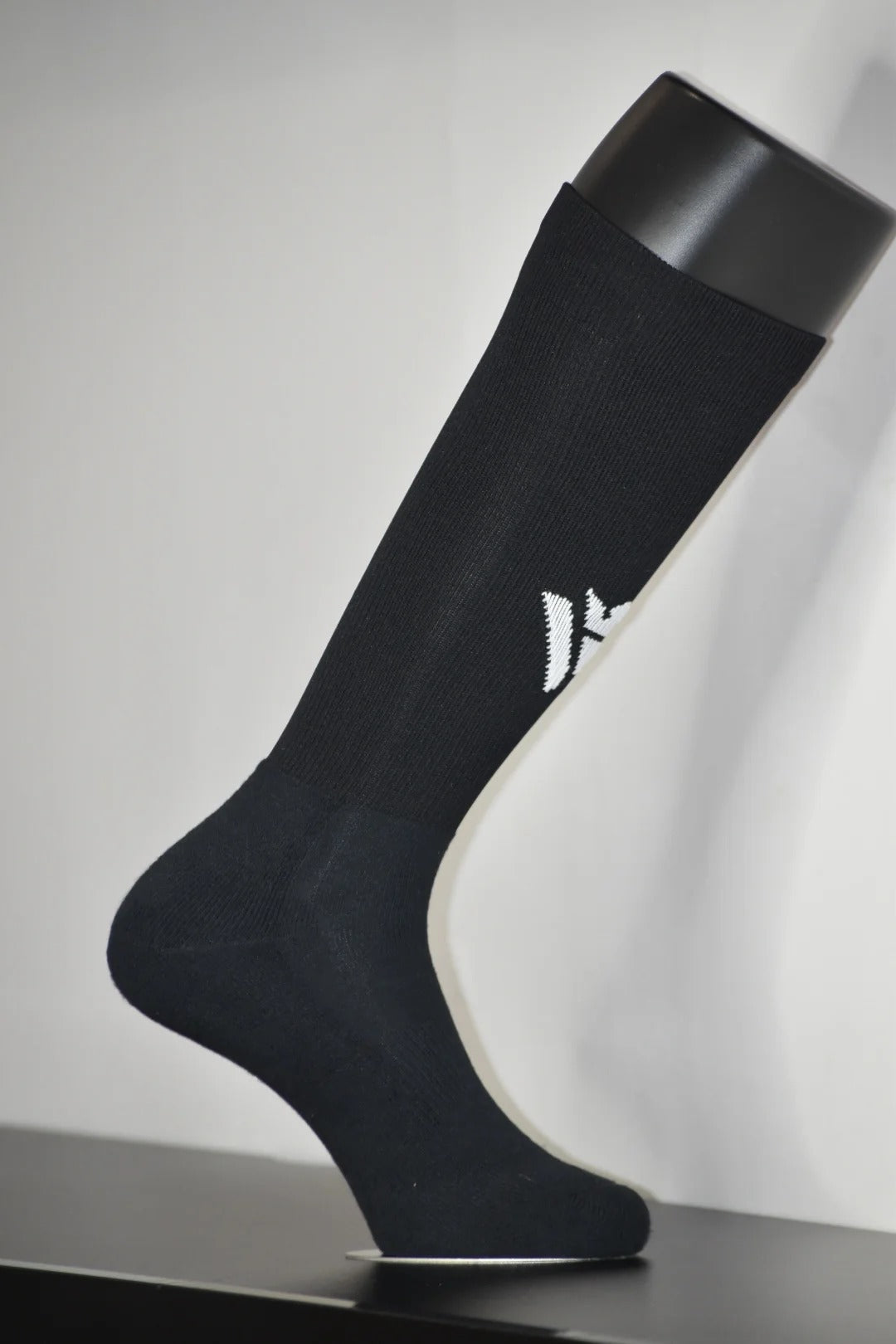 Waly's White Navy Fade soccer sock